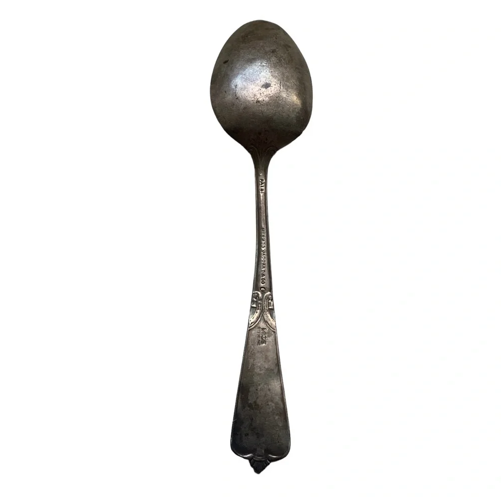 Antique MERMOD JACCARD CO PAI.81 Silver Spoon Silverware Kitchen Serving